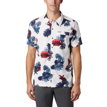 Columbia Overhemd Heren, Outdoor Elements Short Sleeve Print Wit, 17LARTPYC